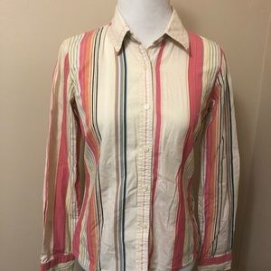 Moth Top Button Front Stripe Shirt size 4